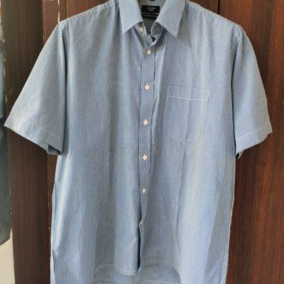 T-Shirts & Shirts  John Louis Half Sleeve Formal Blue Checkered
