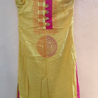 Lovely combination pink and yellow long frock.. | Yellow long dress, Long  gown dress, Long frocks