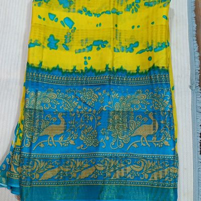 Buy Yellow Sarees for Women by Miss Beelee Online | Ajio.com