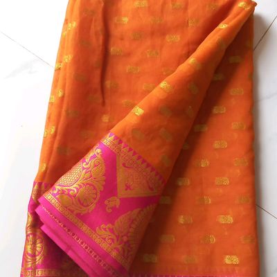 Lovely Orange Patola Silk Saree with Sensational Blouse Piece –  LajreeDesigner