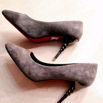 Women's Chunky Heel Pumps Pointed Toe Non Slip Suede High - Temu