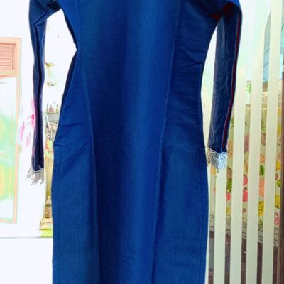 Casual Wear 3/4th Sleeve Ladies Stylish Denim Kurti at Rs 525 in Surat
