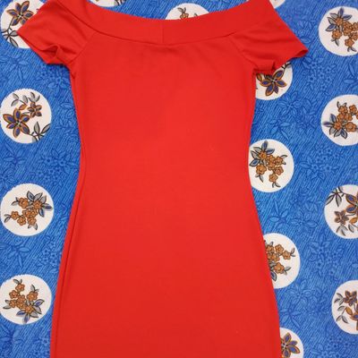 NEW Zara Cut Out Mini Red Dress Small Medium... - Depop
