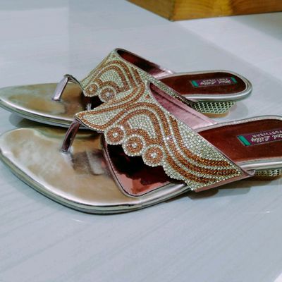 Dech Barrouci Party Wear Glitz Pink Low Heels Ladies Sandal at Rs 1242/pair  in Chandigarh