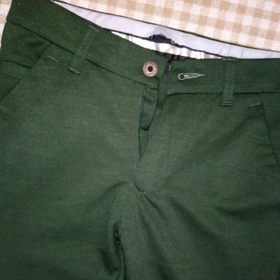 Olive Green Cotton Trousers - Buy Olive Green Cotton Trousers online in  India