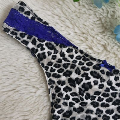 Animal Print Thong