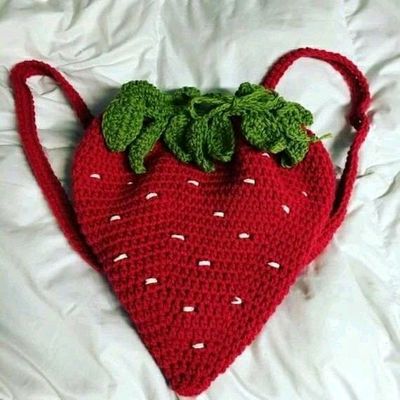 DIY Crochet Kit - Strawberry Bag Pendant | HOTplate Pottery & Art Studio