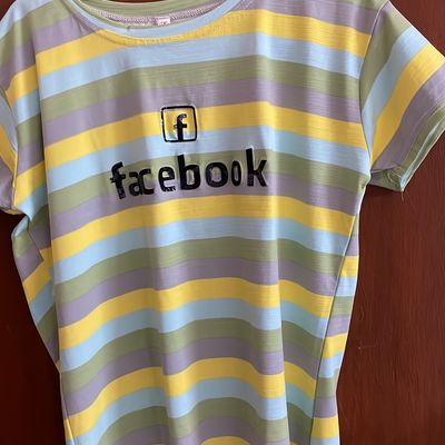 T-Shirts, Cool Tshrit With Print And Logo Of Facebook If U Guys Are  Addicted To Facebook Then U Definitely U Have To Buy This T-shirt