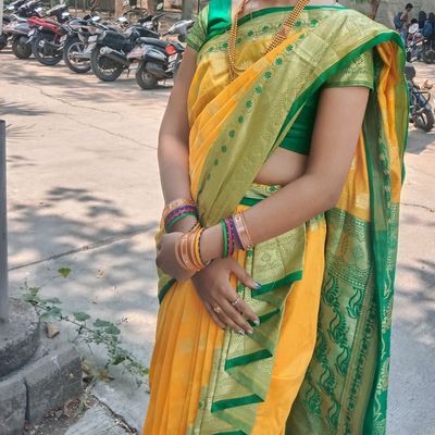 Off White & Yellow Patola Saree With Ikkat Design And Tessles | TST | The  Silk Trend