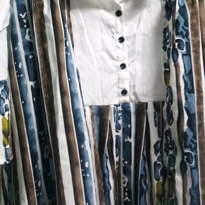 Shades of Blue :: Printed Maxi Dress + Denim Jacket less than $20 - Cincity  Style Edition