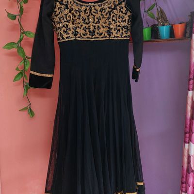 Buy FUSIONIC Black Color Ethnic wear Gown Set - L at Amazon.in