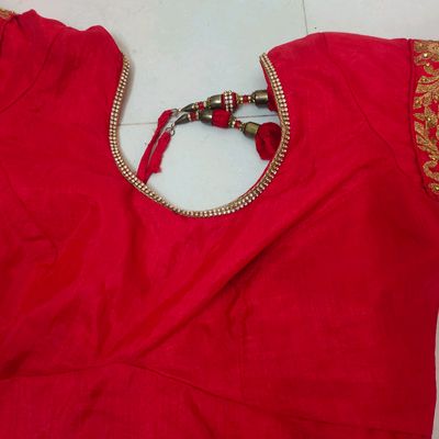 Silver Cotton Lycra Princess Cut Blouse With Floral Sleeves at Soch