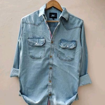 L) UNIQLO double pocket soft jeans selvedge shirts, Men's Fashion, Tops &  Sets, Formal Shirts on Carousell