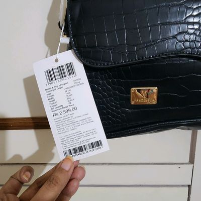 Handbags, Van Heusen Black Croc Handbag