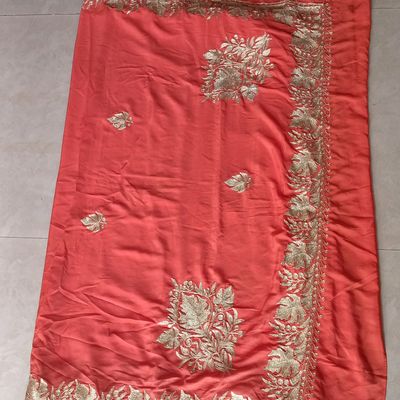 Black - Gold Kashmiri Tilla Embroidered Pure Georgette Saree – Talking  Threads