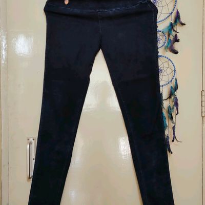 Jeans & Trousers, Navy Blue Jeggings (Woman)
