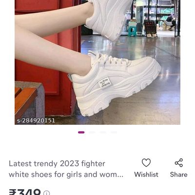 Latest trendy 2023 fighter white shoes for girls and women