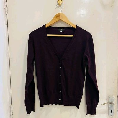 Wine clearance color cardigan