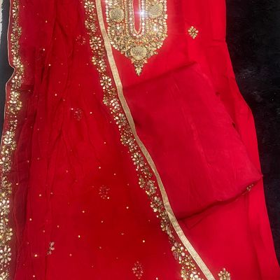 Red colour punjabi on sale dress