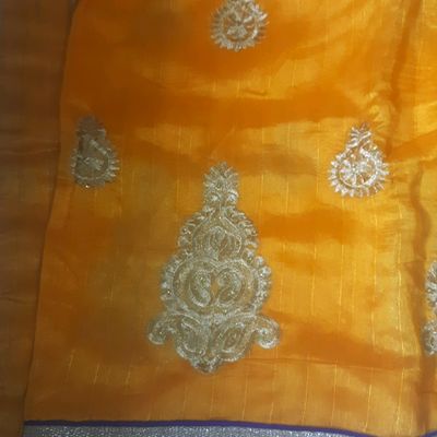 Purple Kanjivaram Saree With Golden Border | Kolour