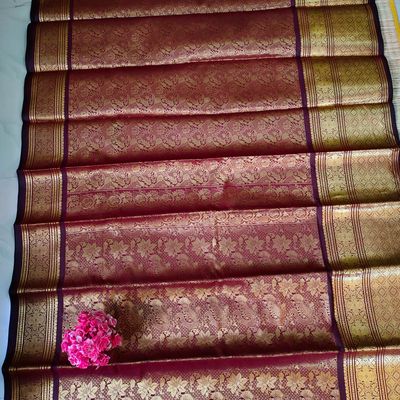 Buy Satrani Maroon & Golden Woven Saree With Unstitched Blouse for Women  Online @ Tata CLiQ