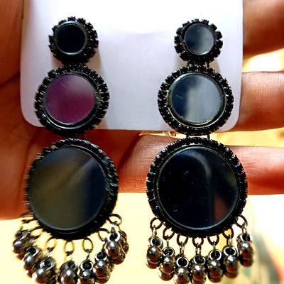 Ash colour earrings sale