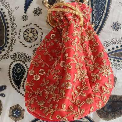 Bridal Designer Handbags, Fabric Purse NP-07 – Nazranaa