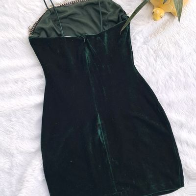 ZARA NWT WOMAN $89 EMBROIDERED VELVET DRESS Black | 2731/339 ALL SIZES |  eBay