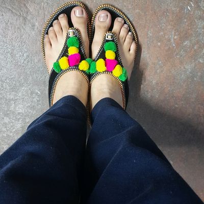 Rajasthani Jaipuri Womens Ladies Slippers, Rubber Sole And Slip On Closure  at Best Price in Noida | Walk Win Footwear