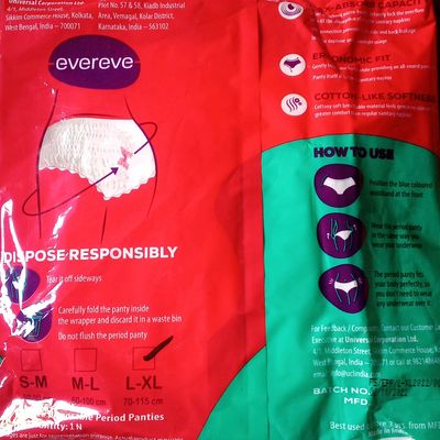 EverEve Ultra Absorbent, Heavy Flow Disposable Period Panties for