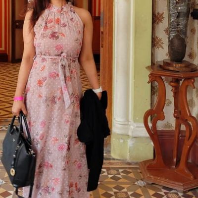 Buy Women Pink Floral Lace Maxi Dress - Trends Online India - FabAlley