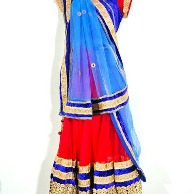 Designer Beautiful Blue Lehenga Choli For Bride – TheDesignerSaree