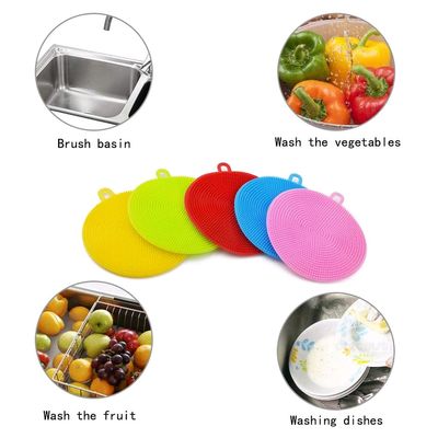 Silicone Dishwashing Brush Sponge Dish Washing Tool Kitchen