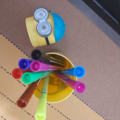 Flipkart.com | kuku Minion Character Sketch Pens For Kids (Multi-color Sketch  Pens) (Set of 1, Multicolor) superfine Nib Sketch Pens -