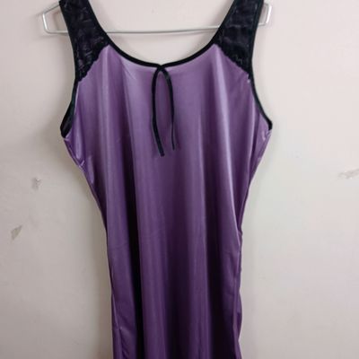 Buy NAS (NEW AURA SPORTS Designer Mart Women's Satin Plain/Solid Nightwear  Set Pack of 7 Purple at Amazon.in