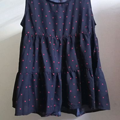 Tokyo talkies navy 2024 blue printed dress