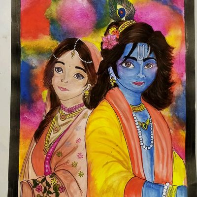 Krishna Drawing Painting - Etsy