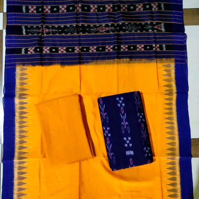 Pasapalli and bandha Double ikat sambalpuri dress material (3 Piece) -  Swadeshi Dhaaga | स्वदेशी धागा