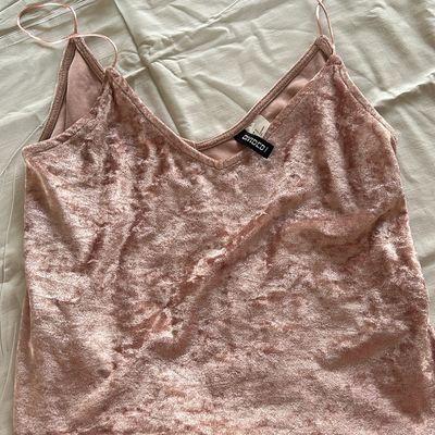 Pink velvet clearance tank top