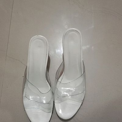 Mackin J Transparent Chunky High Heels Sandals-hdcinema.vn
