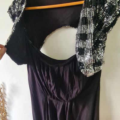 Full Sleeve Sequin Maxi Dress - KAZO
