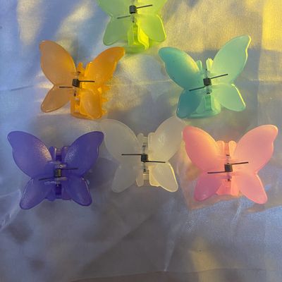 Hair Accessories, Butterfly Clip Combo Pack Of 5 Pcs