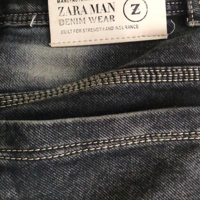 Stylish Zara Men's Dark Denim Jeans - Size 36
