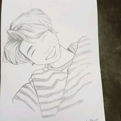 This drawing was done by me.I have tried bts jimin. - K-pop Fanart Gallery  - Quora