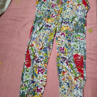 Multi Color Muslin Straight Kurti With Trousers & Dupatta – GFH Collection