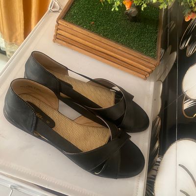 Flats Sandals Felt Black Sandal original Bata company only one