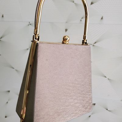 Peach Clutch Zardozi Purse - Women's pearl evening bag for weddings – B Anu  Designs