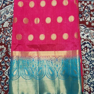 Copper Sulphate Doll Border Bomkai Silk Saree