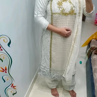 Cream Punjabi Style Salwar Kameez for Women | Salwar kameez designs, Punjabi  dress design, Salwar suit pattern