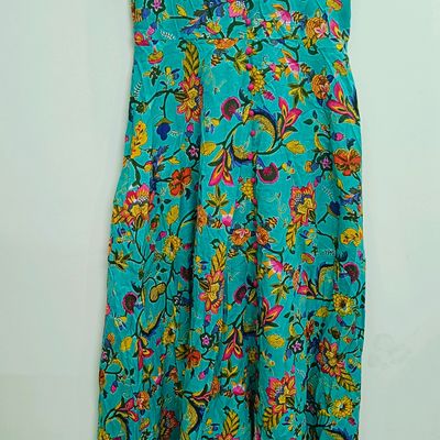 AKS Women Coral Pink Green Printed Maxi Dress Price In, 46% OFF